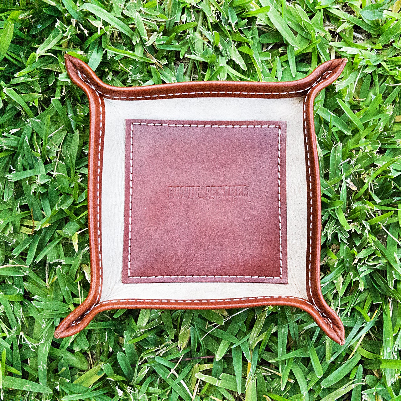 Leather Change Tray, Chestnut